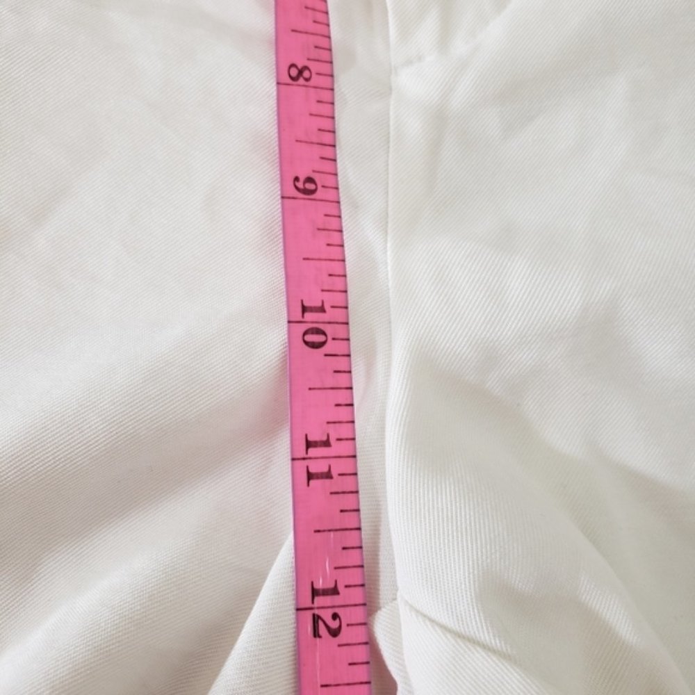 A New Day White Pullon Zip Button Shorts Sz 14 - Picture 8 of 9